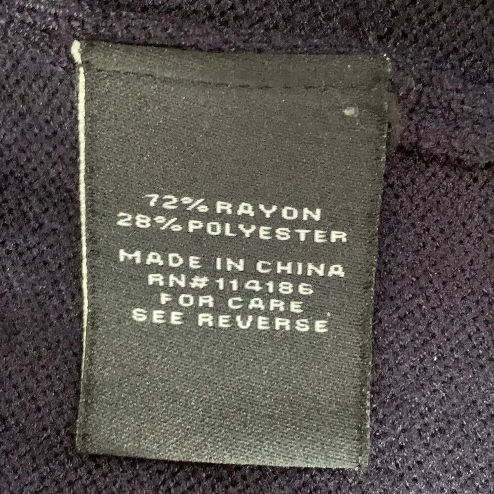 Verve Ami Navy Blue Cardigan Sweater Open Front Long Sleeves Size Small